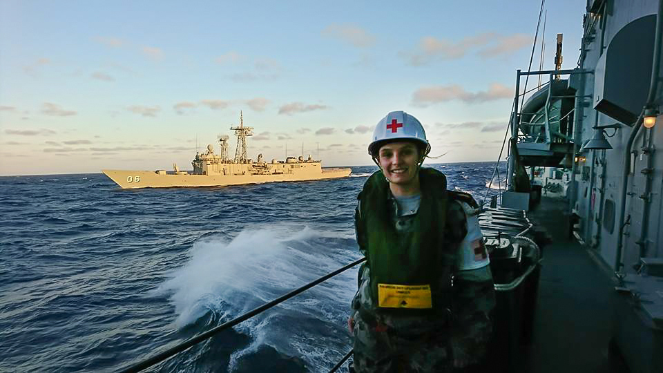 Sarah Wheeler at sea