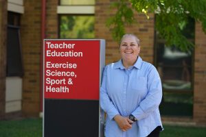 Charles Sturt University’s Acting Head of School, School of Exercise Science, Sport and Health, Dr Chelsea Litchfield on Bathurst campus.
