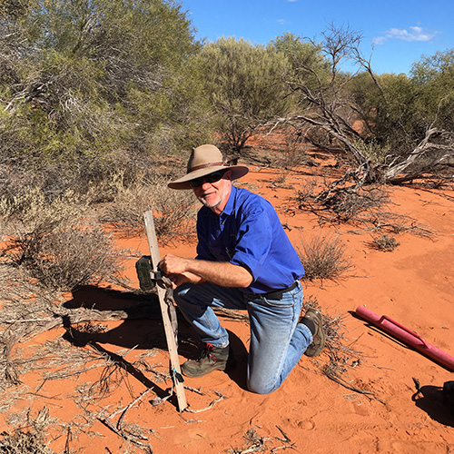 Dr. Richard McLellan doing research in the field