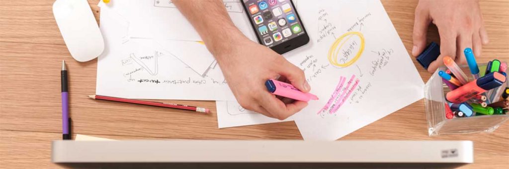 Person at a desk planning their civil engineering career