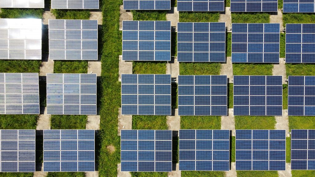 Solar panels from above