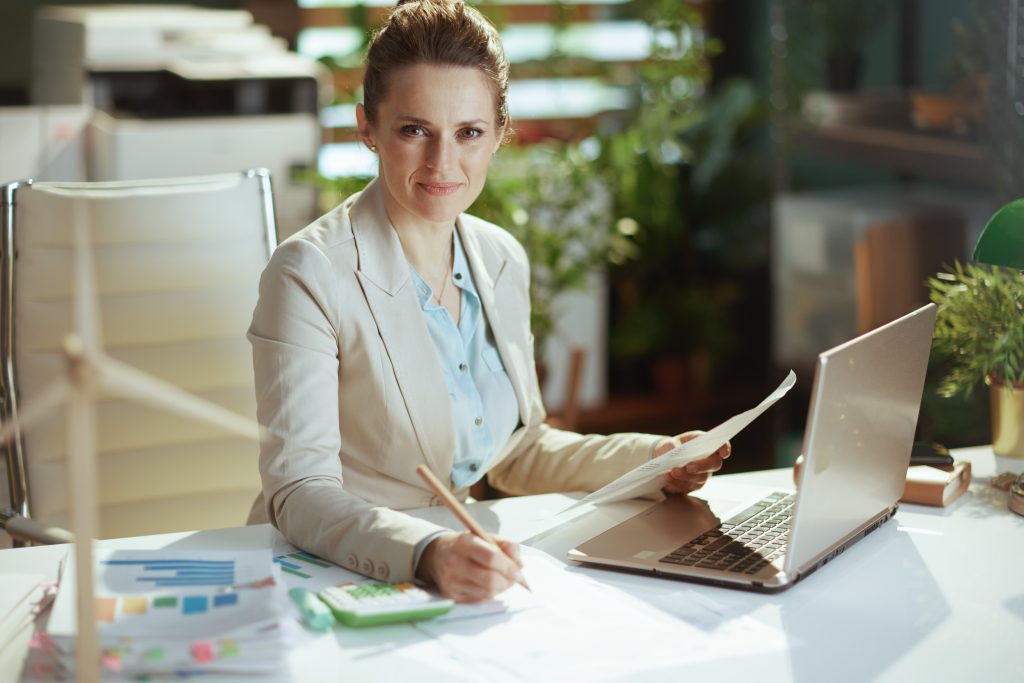 Woman at laptop