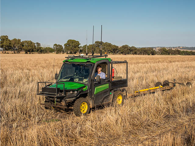 A buggy in a field