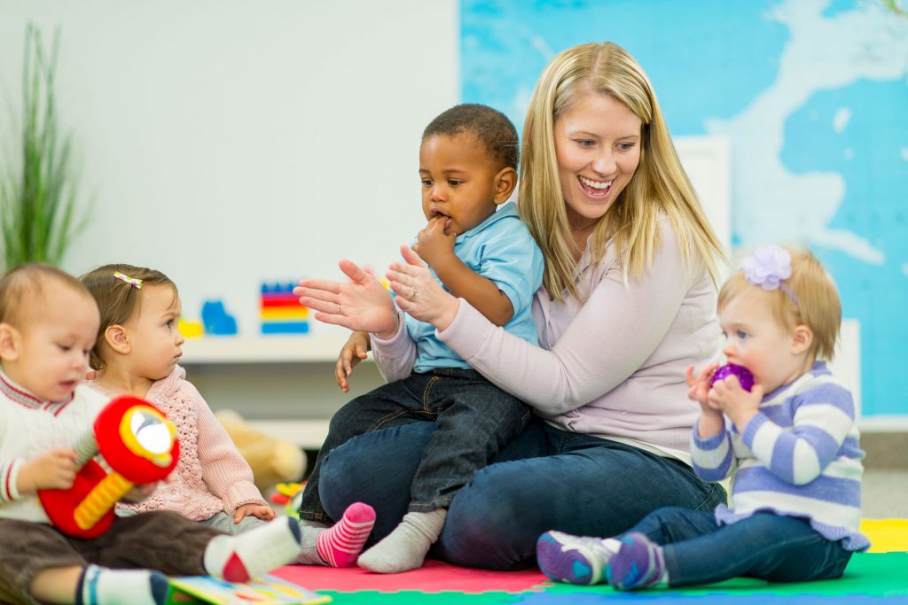 Daycare teacher with four children