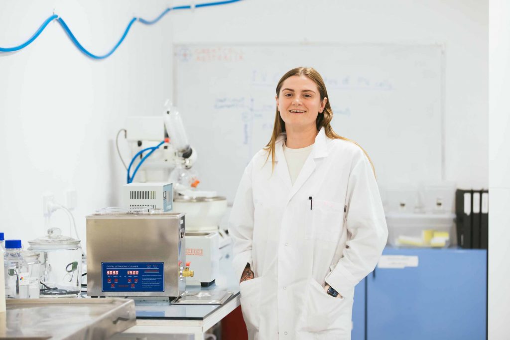 Female microbiologist in a laboratory