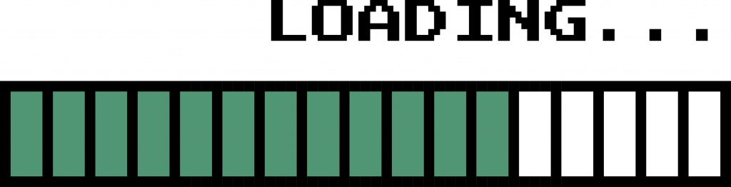 A nearly full loading bar, visually showing progress and being close to completion.
