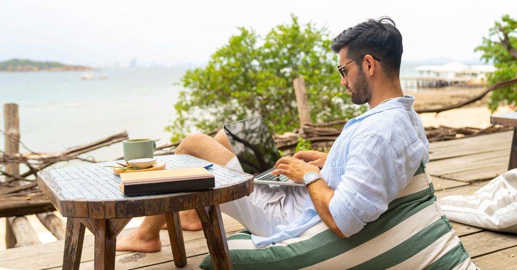 Man on laptop 