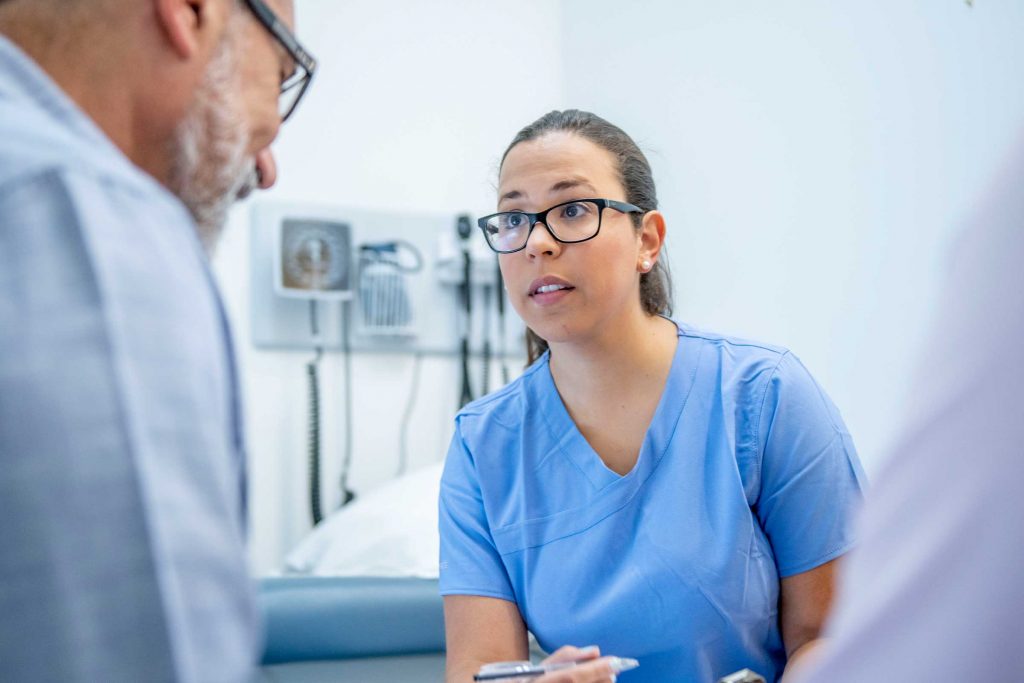 two health clinicians