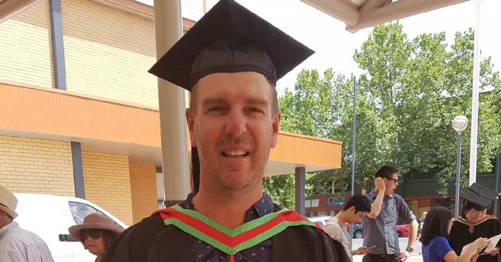 Jason Hollard, Charles Sturt University student