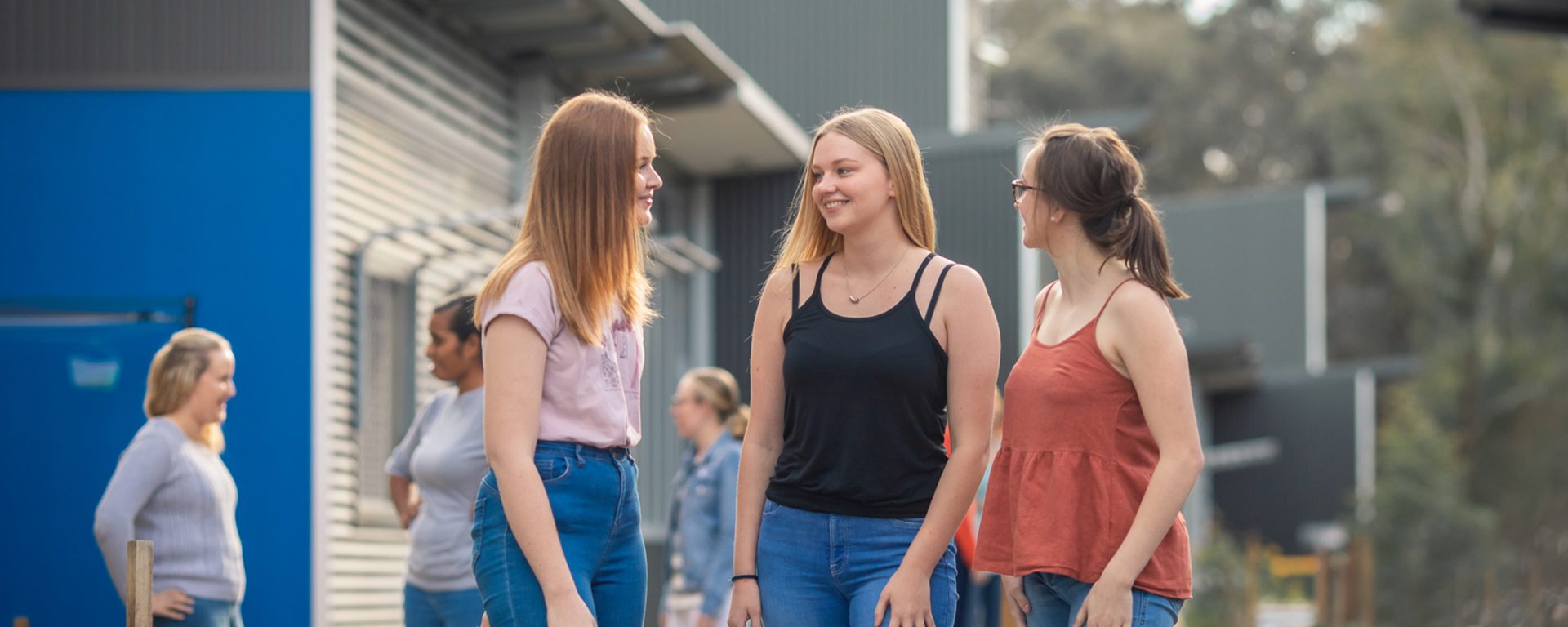 students on campus