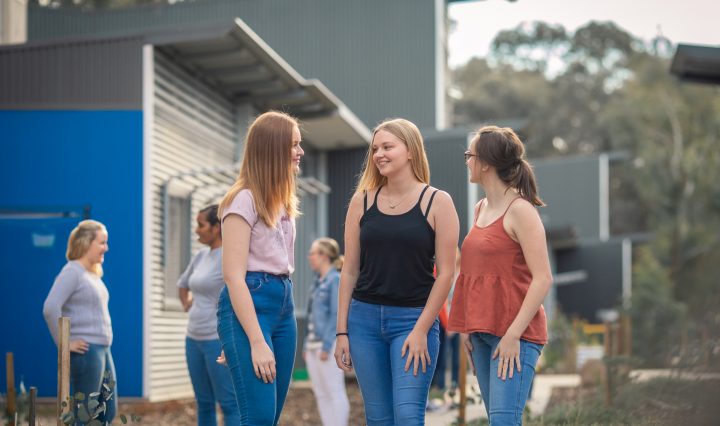 students on campus