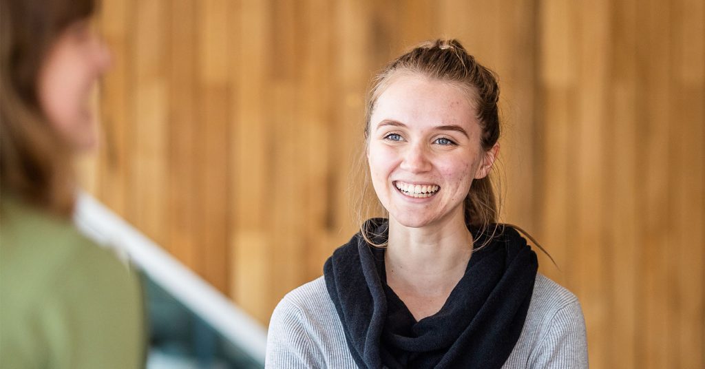 Woman smiling