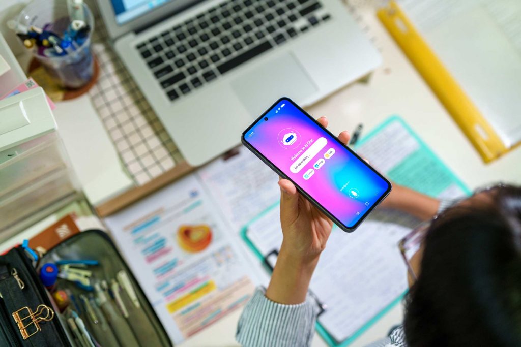 person talking to phone