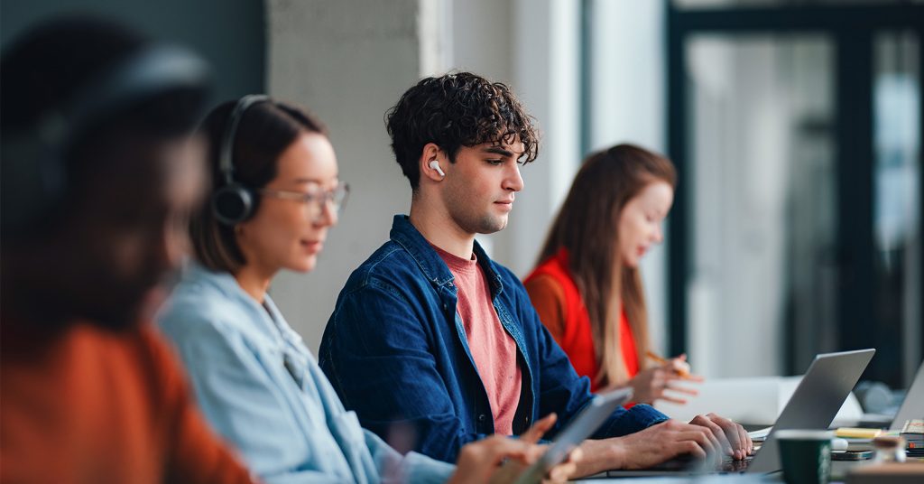 students studying 