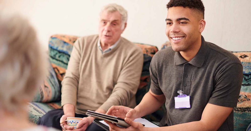 Man with elderly